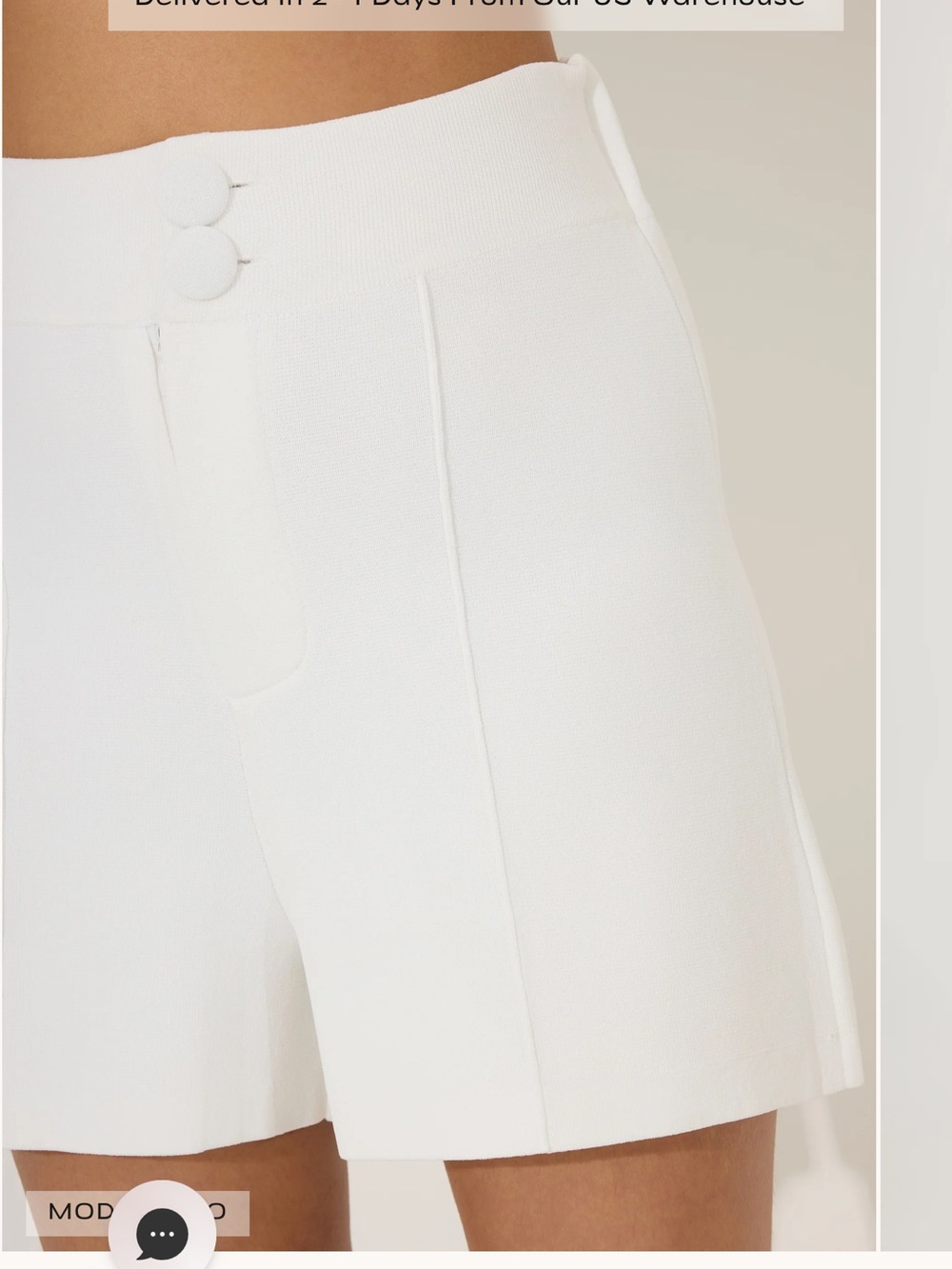 Odd Muse White Tailored Shorts